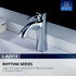 Rhythm Series Single Hole Single-Handle Mid-Arc Bathroom Faucet in Polished Chrome