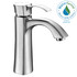 ANZZI Series Single Hole Single-Handle Mid-Arc Bathroom Faucet in Brushed Nickel