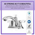 Vista Series 4 in. Centerset 2-Handle Mid-Arc Bathroom Faucet in Brushed Nickel