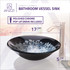 Makata Series Vessel Sink in Silver Burst