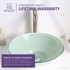 Sonata Series Deco-Glass Vessel Sink in Lustrous Light Green