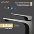 ANZZI Single Handle Single Hole Bathroom Faucet With Pop-up Drain in Matte Black & Brushed Nickel