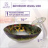 Impasto Series Vessel Sink in Hand Painted Mural