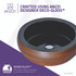 Levi Series Vessel Sink in Black/Swirled Fusion