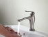 Anfore Single Hole Single Handle Bathroom Faucet in Brushed Nickel