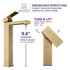 Enti Series Single Hole Single-Handle Vessel Bathroom Faucet in Brushed Brass