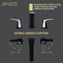 ANZZI 2-Handle 3-Hole 8 in. Widespread Bathroom Faucet With Pop-up Drain in Matte Black & Chrome