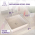 Matimbi 1-Piece Solid Surface Vessel Sink with Pop Up Drain in Matte White