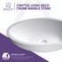 ANZZI 1-Piece Solid Surface Vessel Sink with Pop Up Drain in Matte White