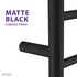 Glow 4-Bar Stainless Steel Wall Mounted Towel Warmer in Matte Black