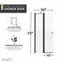 ANZZI Romance 72-in. x 33.5-in. Frameless Swinging Shower Door in Matte Black