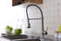 Step Single Handle Pull-Down Sprayer Kitchen Faucet in Brushed Nickel