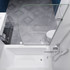 ANZZI Series 34 in. by 56 in. Frameless Hinged Tub Door in Chrome