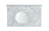 Verona 34.5 in. Carrara White Counter Top with Single Basin