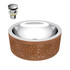 Cadmean 16 in. Handmade Vessel Sink in Polished Antique Copper with Floral Design Exterior