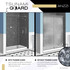 ANZZI Series 48 in. by 58 in. Frameless Hinged Tub Door in Chrome