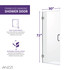 ANZZI Series 30 in. by 72 in. Frameless Hinged Shower Door in Brushed Nickel with Handle