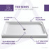 Tier 36 x 60 in. Center Drain Single Threshold Shower Base in White