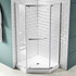 Castle Series 49 in. x 72 in. Semi-Frameless Shower Door with TSUNAMI GUARD in Polished Chrome