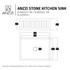 Roine Farmhouse Reversible Apron Front Solid Surface 24 in. Single Basin Kitchen Sink in White