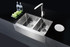 Elysian Farmhouse Stainless Steel 33 in. 0-Hole 60/40 Double Bowl Kitchen Sink in Brushed Satin