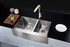 Elysian Farmhouse Stainless Steel 33 in. 0-Hole 60/40 Double Bowl Kitchen Sink in Brushed Satin