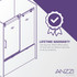 ANZZI Series 60 in. x 62 in. Frameless Sliding Tub Door in Brushed Nickel