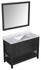 Montaigne 48 in. W x 22 in. D Bathroom Bath Vanity Set in Black with Carrara Marble Top with White Sink