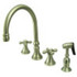 Kingston Brass KS2798AXBS Widespread Kitchen Faucet, Brushed Nickel