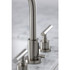 Kingston Brass FSC8928CML Manhattan Widespread Bathroom Faucet with Brass Pop-Up, Brushed Nickel