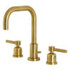 Kingston Brass FSC8933DL Concord Widespread Bathroom Faucet with Brass Pop-Up, Brushed Brass