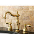 Kingston Brass KB1972AL Heritage Widespread Bathroom Faucet with Brass Pop-Up, Polished Brass