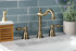 Kingston Brass KB1973AL Heritage Widespread Bathroom Faucet with Brass Pop-Up, Antique Brass