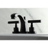 Kingston Brass KS4940CML Manhattan 8 in. Widespread Bathroom Faucet, Matte Black