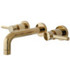 Kingston Brass KS8122DL Concord 2-Handle Wall Mount Bathroom Faucet, Polished Brass