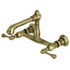 Kingston Brass KS7243BL Wall Mount Bathroom Faucet, Antique Brass