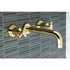 Kingston Brass KS8122DX Concord 2-Handle Wall Mount Bathroom Faucet, Polished Brass