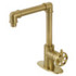 Kingston Brass KSD144RXBB Belknap Single-Handle Bathroom Faucet with Push Pop-Up, Brushed Brass