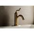 Fauceture LS5413RL Royale Single-Handle Bathroom Faucet with Push Pop-Up, Brushed Brass