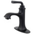 Fauceture LS4420RXL Restoration Single-Handle Bathroom Faucet with Push Pop-Up, Matte Black