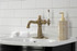 Kingston Brass KSD154KLAB Nautical Single-Handle Bathroom Faucet with Push Pop-Up, Antique Brass