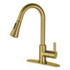 Gourmetier LS8723CTL Continental Single-Handle Pull-Down Kitchen Faucet, Brushed Brass