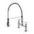 Gourmetier GS1271PX Heritage Two-Handle Deck-Mount Pull-Down Sprayer Kitchen Faucet, Polished Chrome