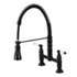 Gourmetier GS1275PL Heritage Two-Handle Deck-Mount Pull-Down Sprayer Kitchen Faucet, Oil Rubbed Bronze