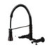 Gourmetier GS1245PL Heritage Two-Handle Wall-Mount Pull-Down Sprayer Kitchen Faucet, Oil Rubbed Bronze