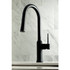 Gourmetier LS2720NYL New York Single-Handle Pull-Down Kitchen Faucet, Matte Black