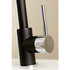 Gourmetier LS8777DL Concord Single-Handle Pre-Rinse Kitchen Faucet, Matte Black/Polished Chrome