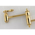 Kingston Brass KS3102AL Restoration Wall Mount Pot Filler Kitchen Faucet, Polished Brass