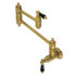 Kingston Brass KS3107PKL Duchess Wall Mount Pot Filler, Brushed Brass