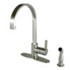 Gourmetier LS8718CTLSP Continental Single-Handle Kitchen Faucet with Side Sprayer, Brushed Nickel